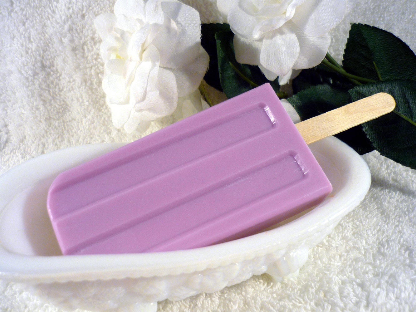 Handmade Soapsicle Soaps, Raspberry Vanilla Scent