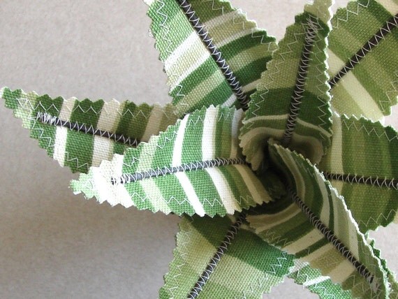 Fabric Leaf Potted Plant - Green Stripe Aloe Vera Succulent