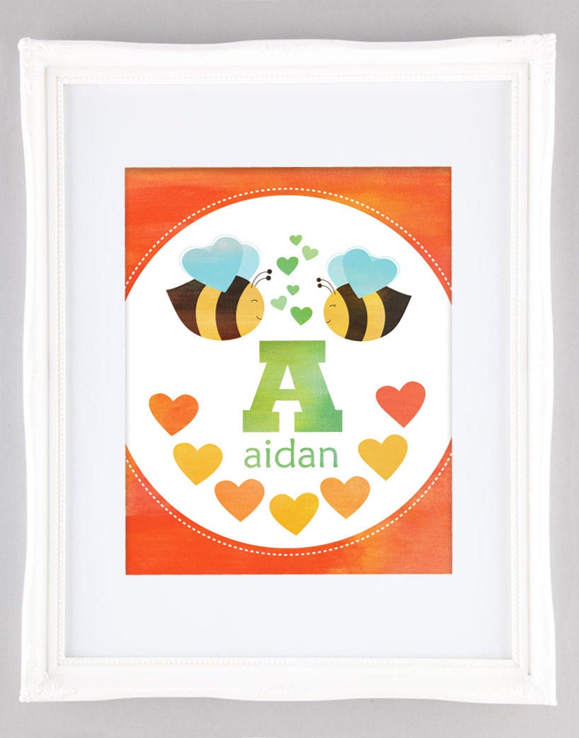 Bumble Bee Custom Wall Art 8x10, Printable Il_570xn