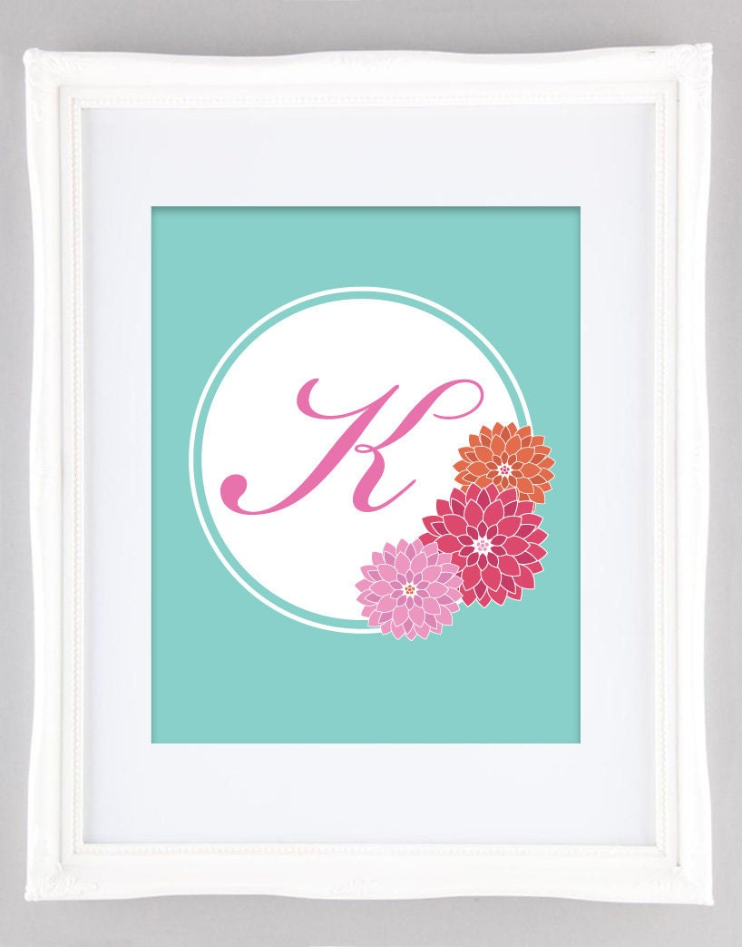 Dahlia Flowers Custom Wall Art 8x10, Printable Il_570xn