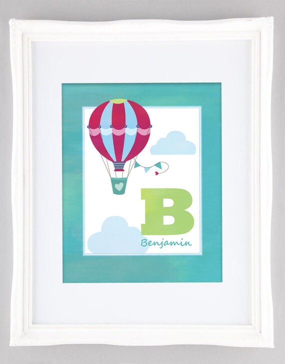 Hot Air Balloon Custom Wall Art 8x10, Printable Il_570xn
