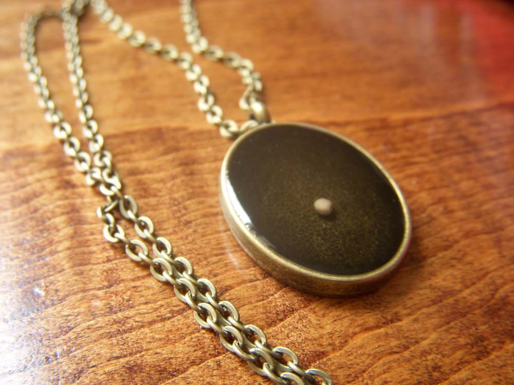 have a little faith...antique bronze oval mustard seed pendant necklace