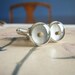 mustard seed of faith - silver resin mustard seed cufflinks cuff links