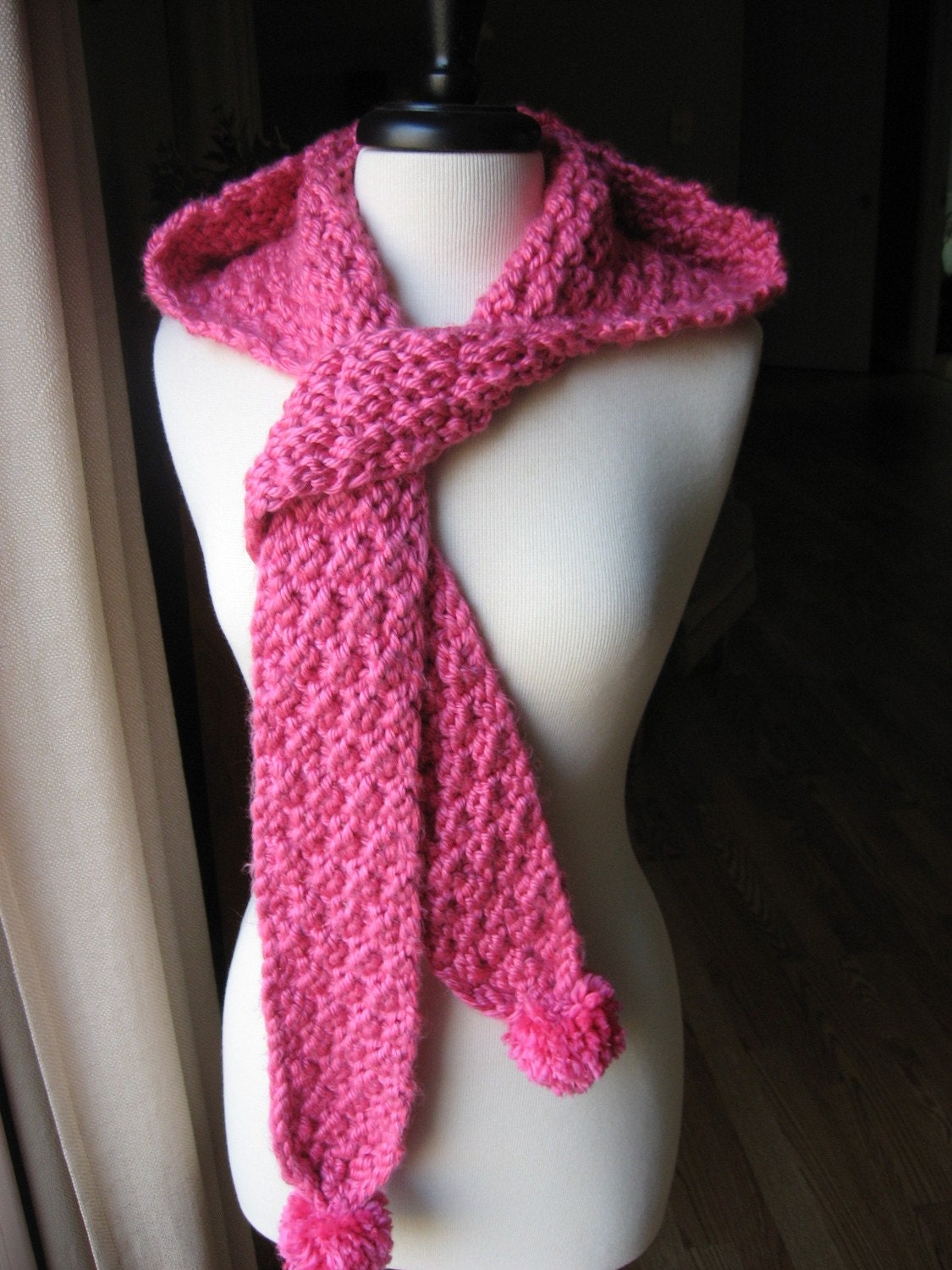 pom  with pattern nordic Pattern,  poms, scarf Knitting  carf hooded Hometown s Hooded pdf pattern