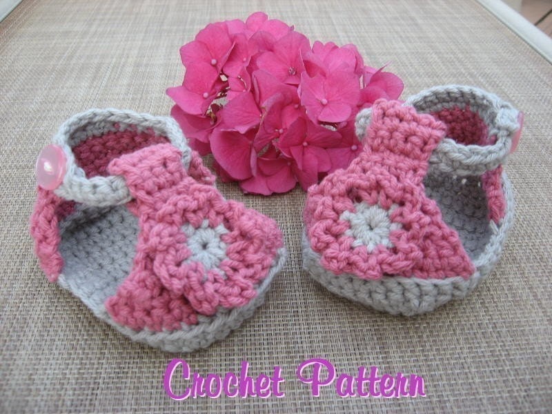 Baby Sandals Crochet Pattern Pdf super cute by nutsaboutknitting