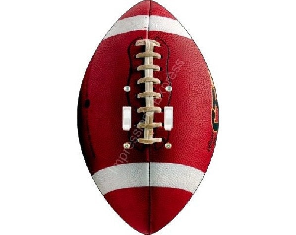 Football Ball Shaped Double Toggle Switch Plate Cover