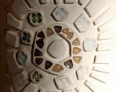 Rustic Modern Scandinavian White Stoneware Scandinavian Sun Canister Jar