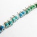 color pencil ear studs, the green and blue series, handmade in England