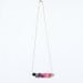 Sterling silver color pencil necklace, No.06, Pink and Purple