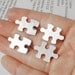 Jigsaw puzzle cufflinks in sterling silver for him, handmade in the UK, 1 pair
