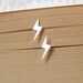 sterling silver Lightning ear studs handmade in the UK