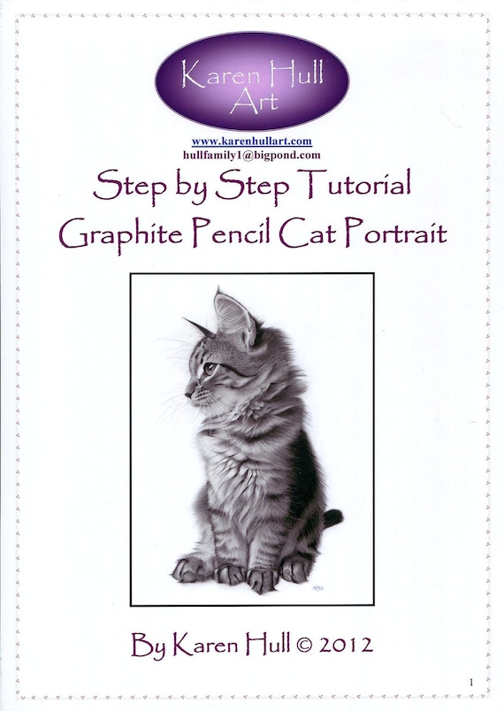 Step by Step Art Tutorial A Cat Portrait in Graphite by KarenHull