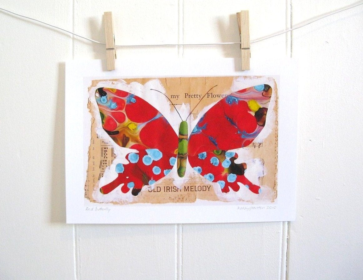Butterfly Print (Red Butterfly )