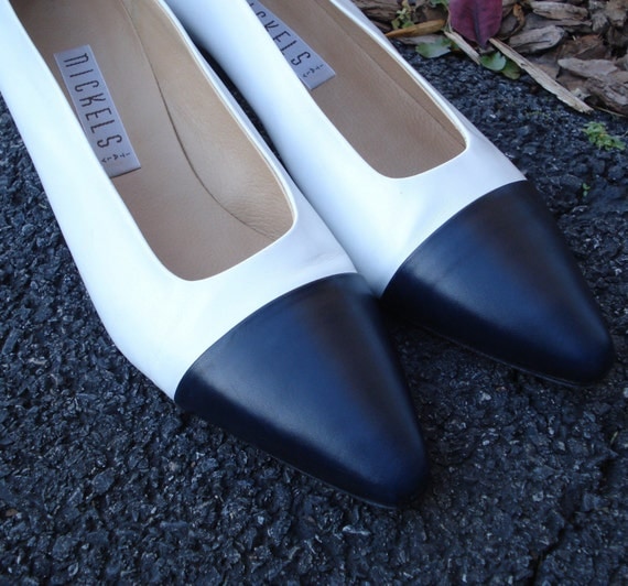 blue and white heels