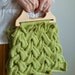 15% OFF - First Day of Spring - OOAK handknit designer handbag / purse in celery green