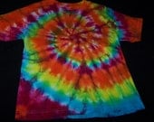 Sunshine Rainbow Spiral Tie Dyed Short Sleeve Adult T Shirt