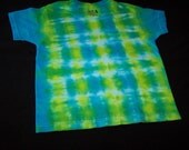 Turquoise, Green, and Yellow Tie Dyed Short Sleeve  Toddler/YouthT Shirt