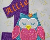 Iron On Applique - Birthday Owl Number One 344562
