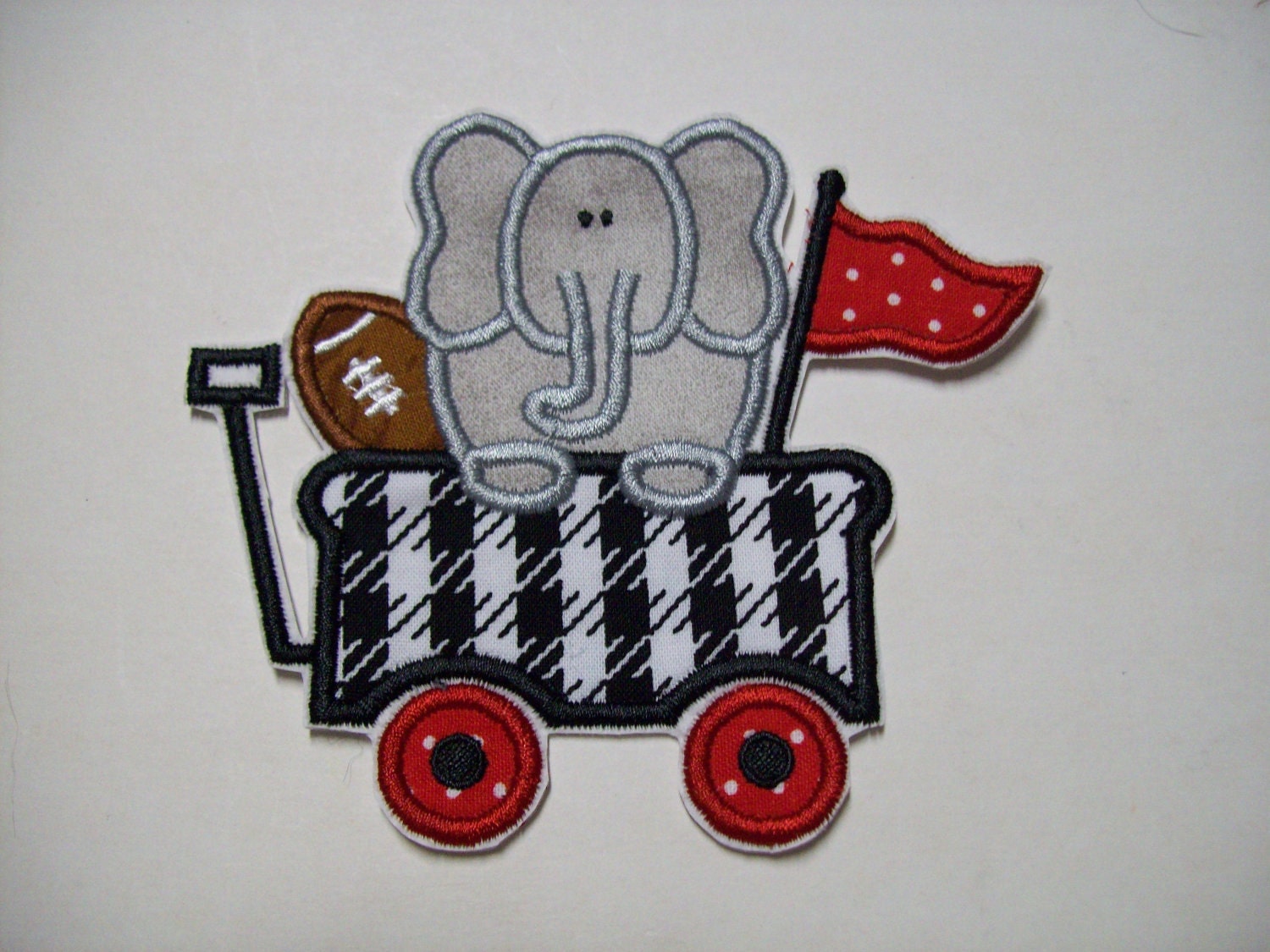 Iron On Applique - Football Wagon Alabama 75896533