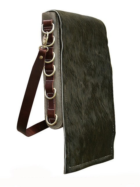 Unisex leather messenger bag - The Hunter