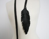 urban chic leather belt/waist accessory - black