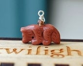 Goldstone Wolf Charm - by  Last Day of Forever Designs