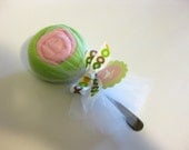 Pink & Green Washcloth Lollipop