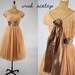 1950's Dress Emma Domb XXS / Apricot Organza Wedding Dress