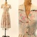 50's Dress XS-S / Orient Novelty Print Silk Dress