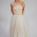 Vintage 50s Wedding Dress LACE & TULLE Ivory  Princess Party Dress