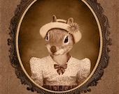 8x10 inch Hot Digital Dog Squirrel Twin Pearl