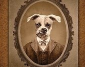 5x7 inch Hot Digital Dog Vintage Boxer