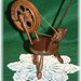 Antique Vintage Small Wooden Spinning Wheel with Spindle Great Patina