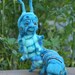 The Blue Caterpillar in Alice's Wonderland w his Hookah OOAK Needle felted Artist Doll by Stevi T.