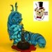 2011 Golden Teddy Award Nominee Who R U The Blue Caterpillar in Alice's Wonderland w his Hookah OOAK Needle felted Artist Doll by Stevi T.