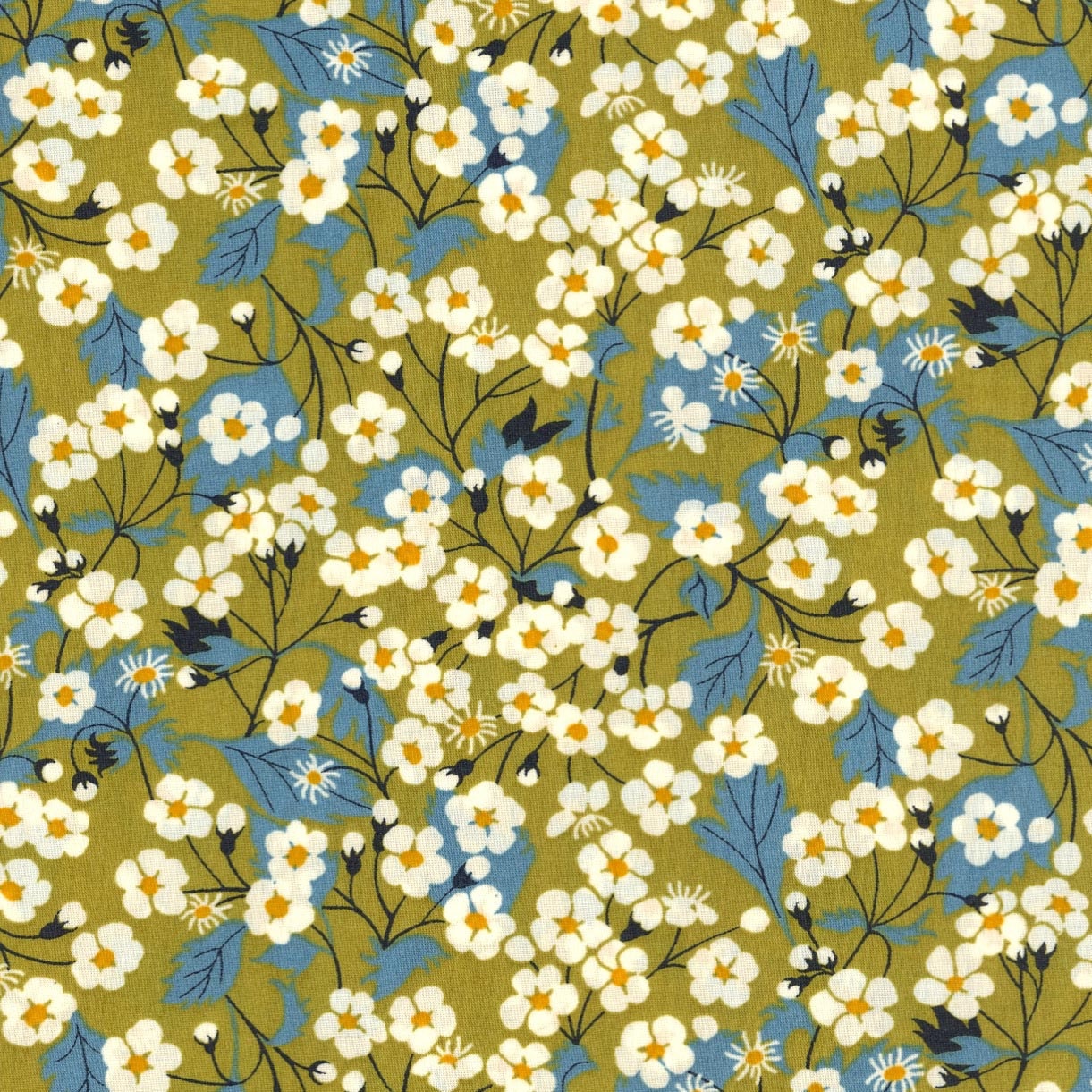 Mitsi Lime Green Liberty of London Tana Lawn Fabric Fat Quarter