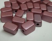 Purple plastic rectangular beads 10x5mm