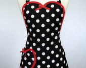 Cute Retro Apron, Womens Full Sweetheart by SwankyPlace