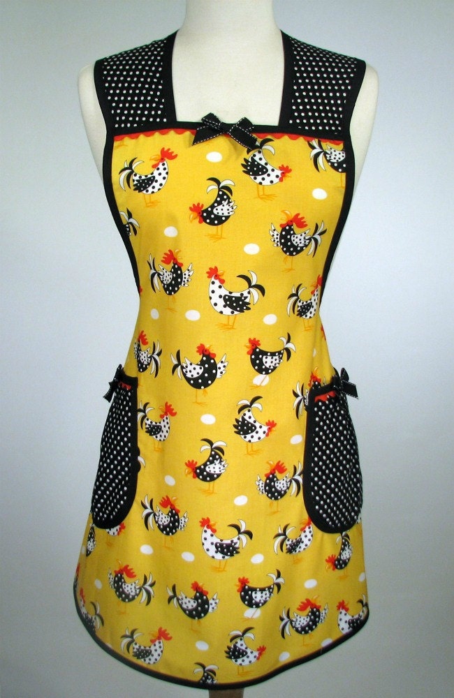 Womens Full Apron Retro Vintage Inspired Everyday Classic