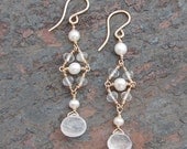 Bridal Bliss Moonstone and Pearl Earrings