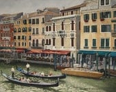 SALE 20 percent off matted print of Venice watercolor