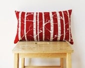 Bolster Cushion Cover - 50cm x 30cm Red Birch Design