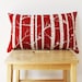 Bolster Cushion Cover - 50cm x 30cm Red Birch Design