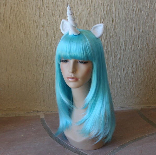My Little Pony costume wig - Turqoise aqua blue / unicorn / friendship is magic / Fancypants / Trixie