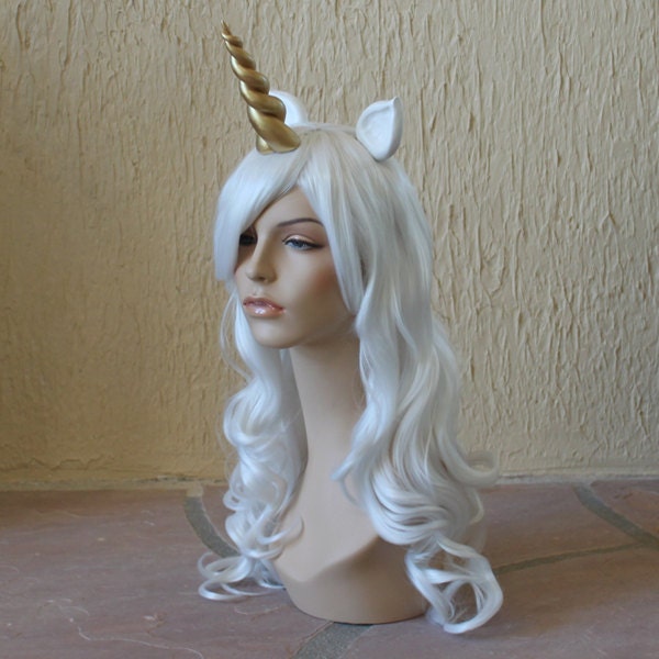 Unicorn horse tail - White costume clip on unicorn horse pony tail - the last unicorn - amalthea - acorna