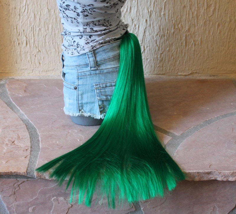 Snails pony cosplay wig - Friendship is Magic - snips - My Little Pony - Brony - green wig with mustard horn and ears