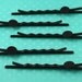 100 pieces of Black Colored Bobby Pins with Pad (3/4 of the way into pin)- 55mm length