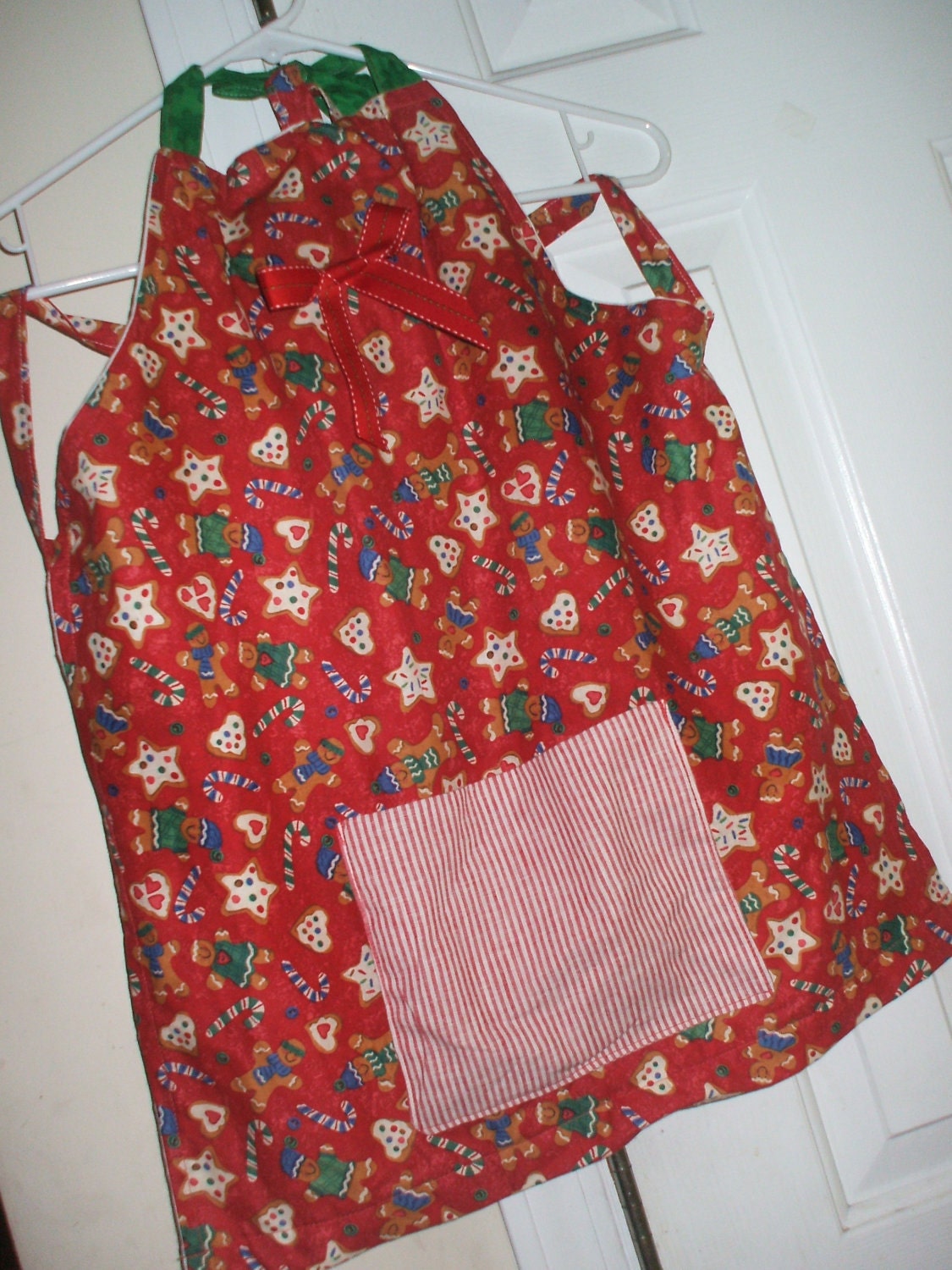 Ready to Ship - Christmas holiday gingerbread man full apron