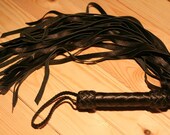Genuine Leather FLOGGER Black Fetish Whip 30 Tails