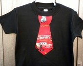 Cars Tie s/s Black Shirt - 0/3 mos. - 5T